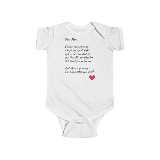 Dear mom - Infant Fine Jersey Bodysuit